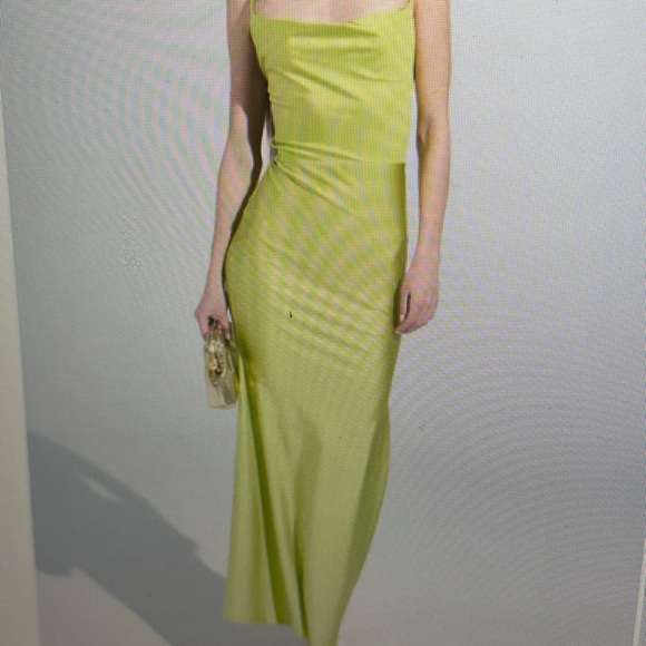 AKIRA maxi dress in olive medium. Romantic night out dress. - Picture 11 of 11